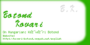 botond kovari business card